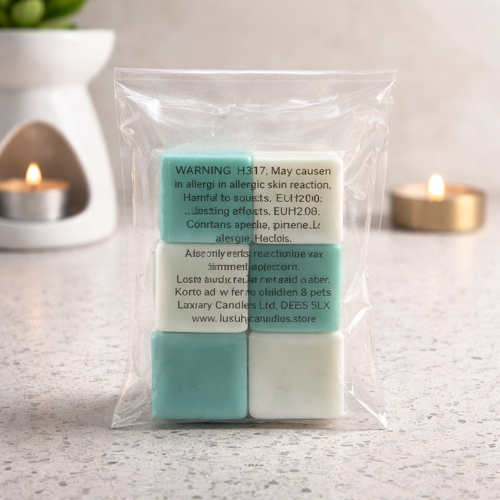 Eucalyptus Glow Wax Melts – 30g Green Square Shapes Handmade Vegan Kerasoy