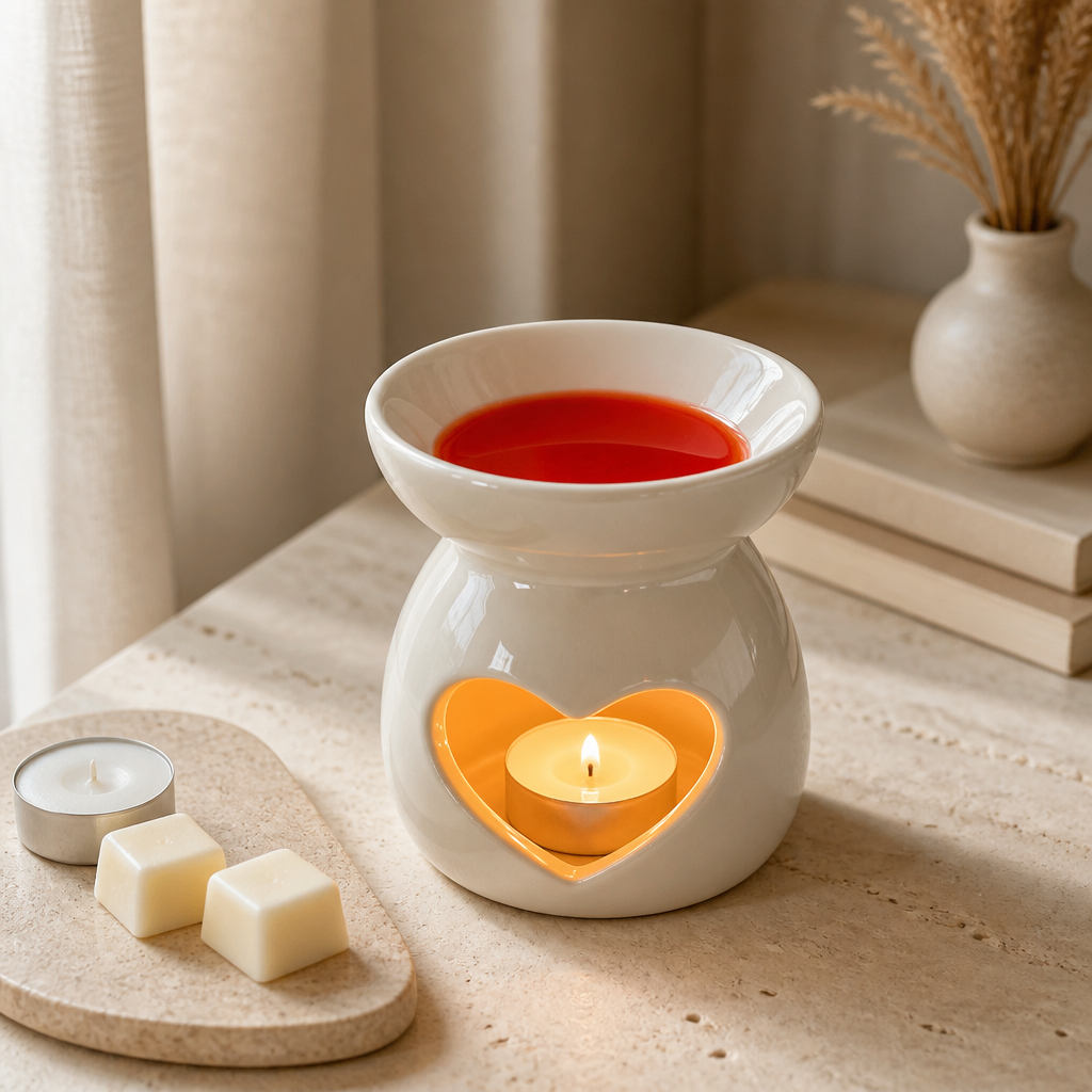 Heart Cut-Out Burner — Polymer Clay (White)