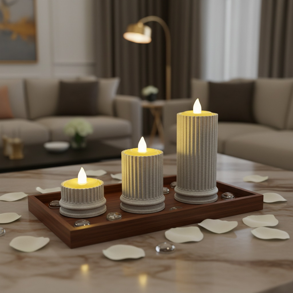 Greek Pillar Candle Set
