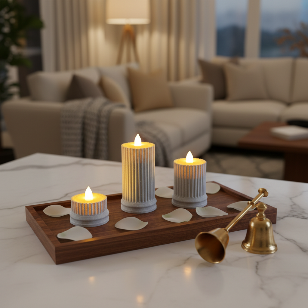 Greek Pillar Candle Set