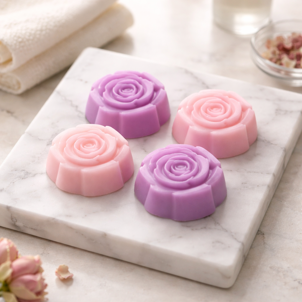 Lavender Haze Wax Melts – 30g  Purple & Lilac Flower Shapes  Handmade Vegan Kerasoy
