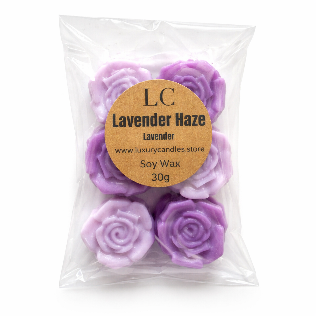 Lavender Haze Wax Melts – 30g  Purple & Lilac Flower Shapes  Handmade Vegan Kerasoy