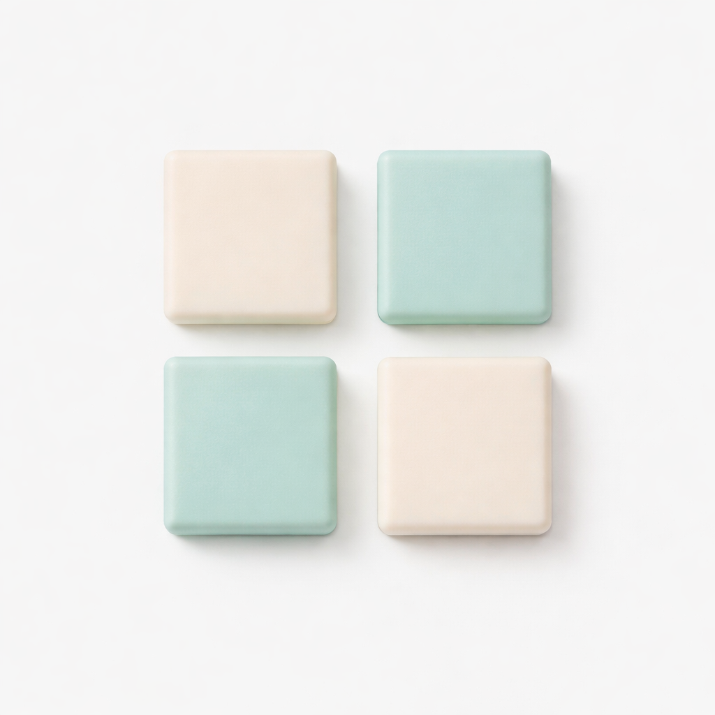 Eucalyptus Glow Wax Melts – 30g  Green Square Shapes  Handmade Vegan Kerasoy