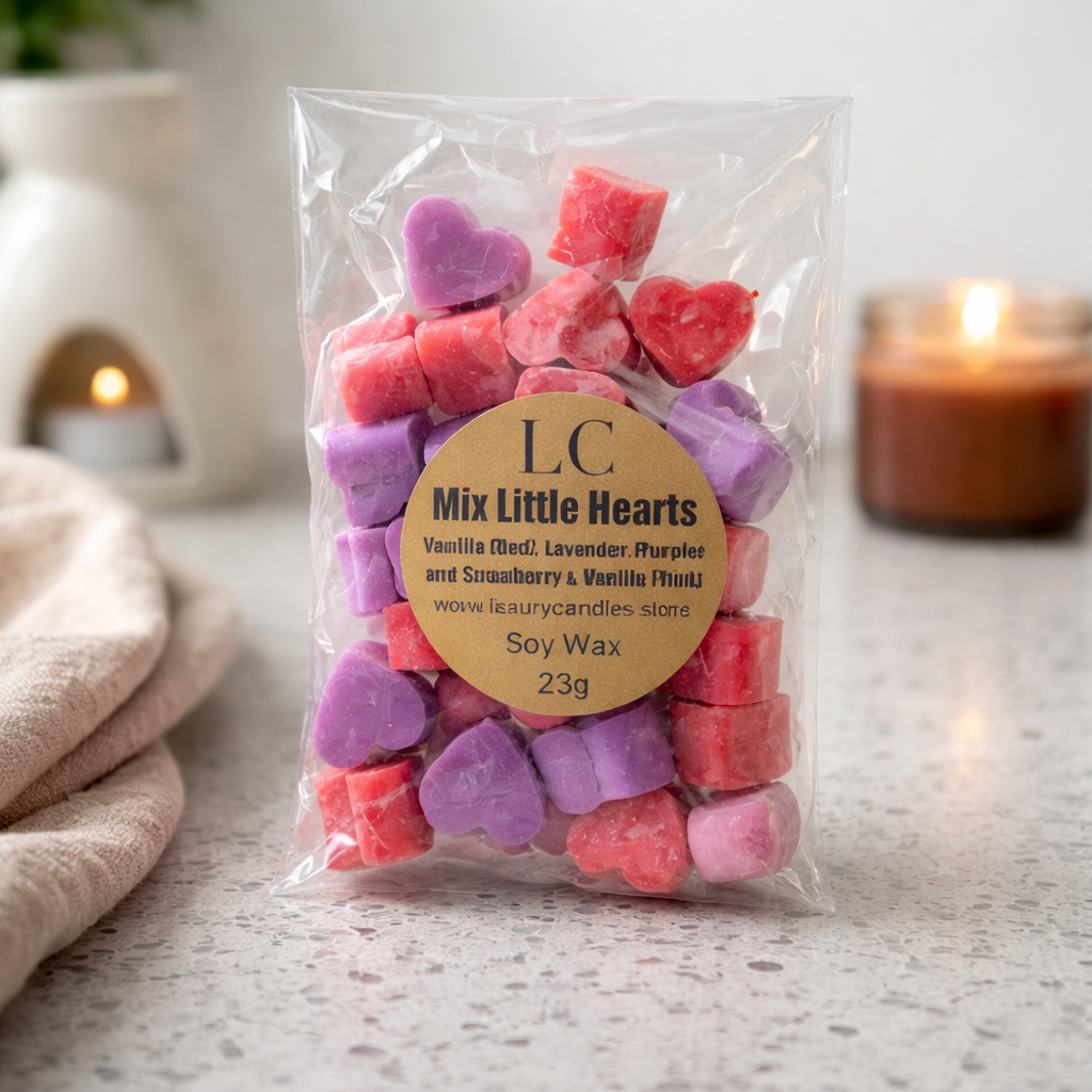 Mini Hearts Trio Wax Melts – 23g  Mixed Fragrances  Handmade Vegan Kerasoy