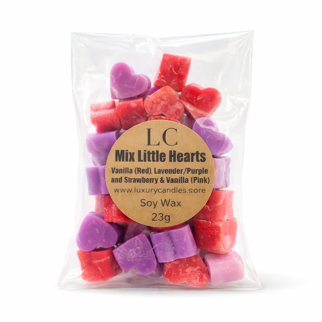Mini Hearts Trio Wax Melts – 23g  Mixed Fragrances  Handmade Vegan Kerasoy
