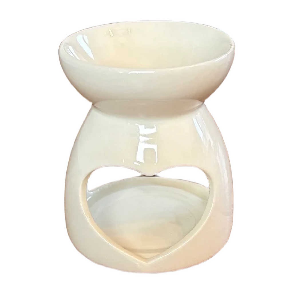 Heart Cut-Out Burner — Polymer Clay (White)