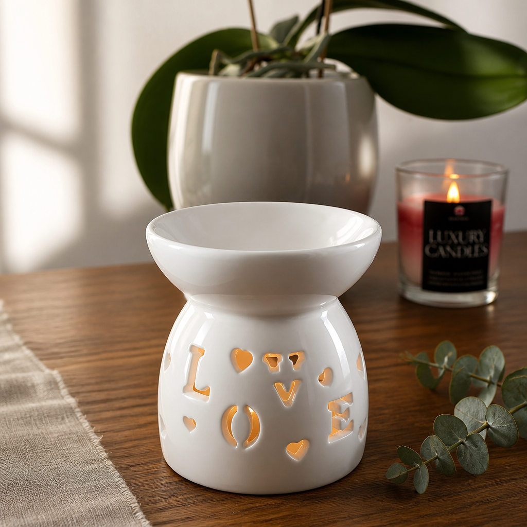 Love Cut-Out Burner — Polymer Clay (White)