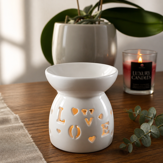 Love Cut-Out Burner — Polymer Clay (White)