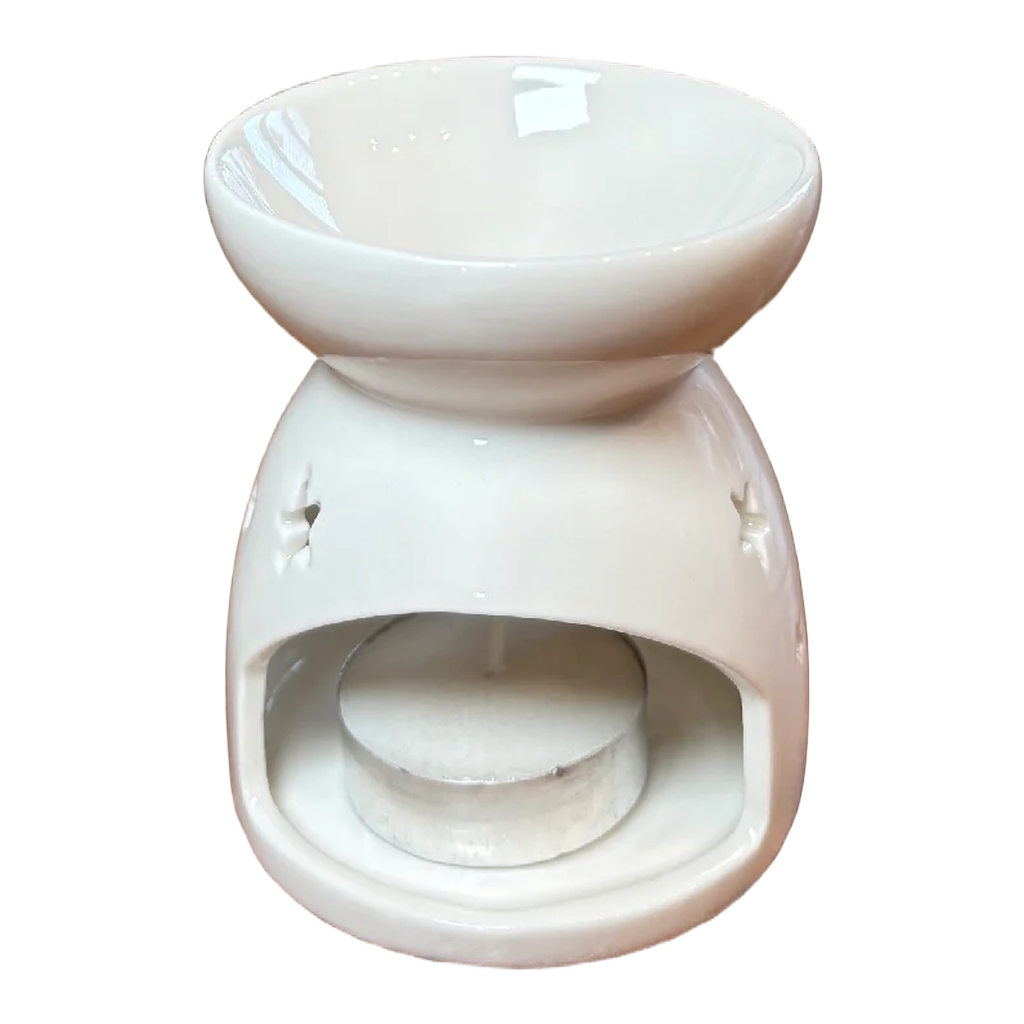 Moon & Stars Burner — Polymer Clay (White)